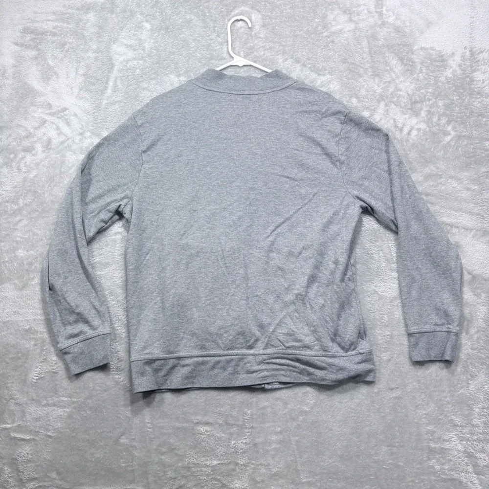 Polo Ralph Lauren Track Jacket Mens L Gray Full Zip Bomber Jersey Knit Pony Logo